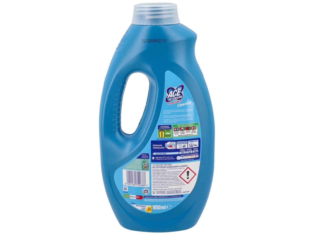 Ace lavatrice 21 lavaggi fragranza classica igienizzante$