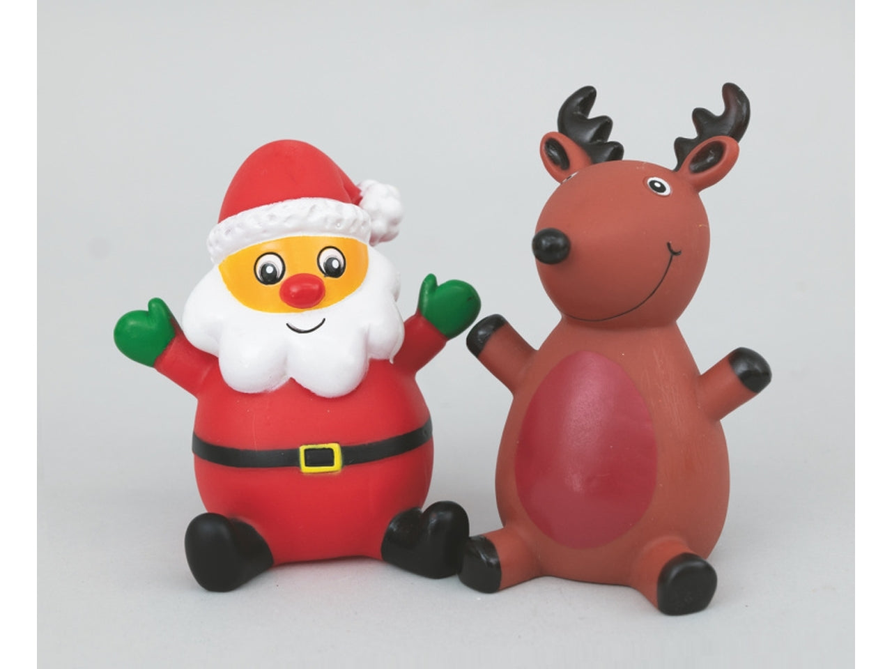 Giochino natalizio per animali domestici 13cm renna/babbo assortiti