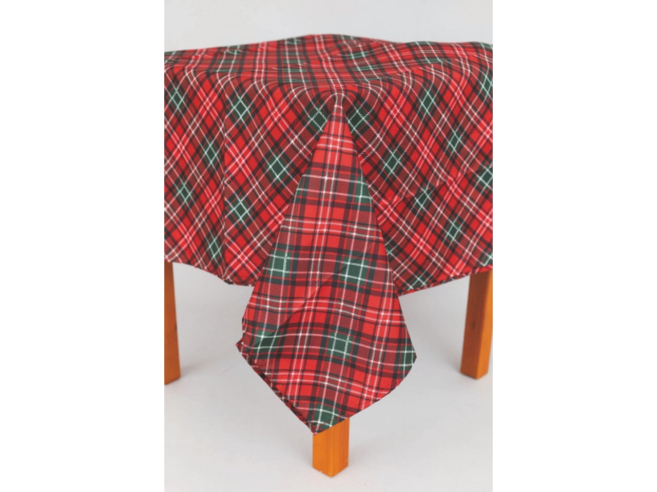 Tovaglia in poliestere 140x180cm decoro scozzese rosso e verde