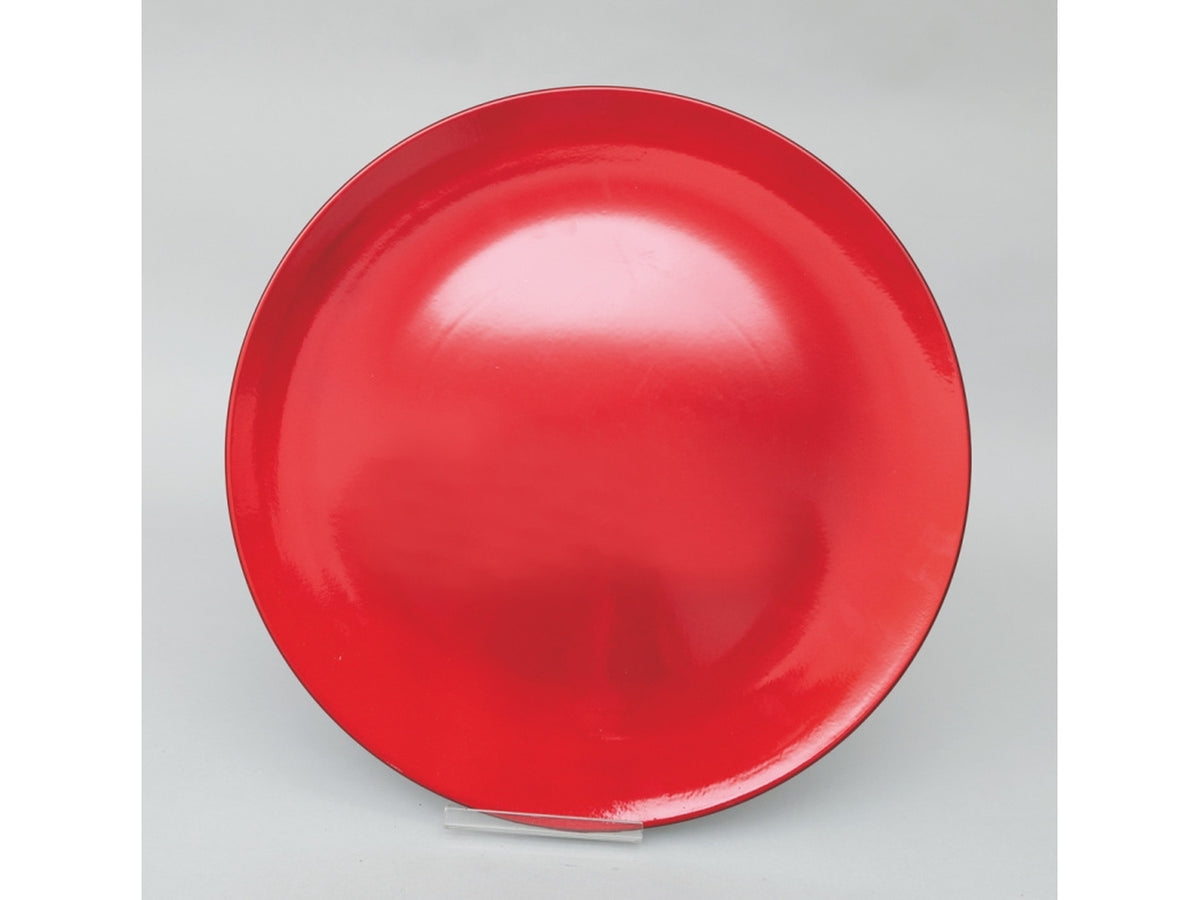 Vassoio 40cm in plastica tondo rosso metallizzato