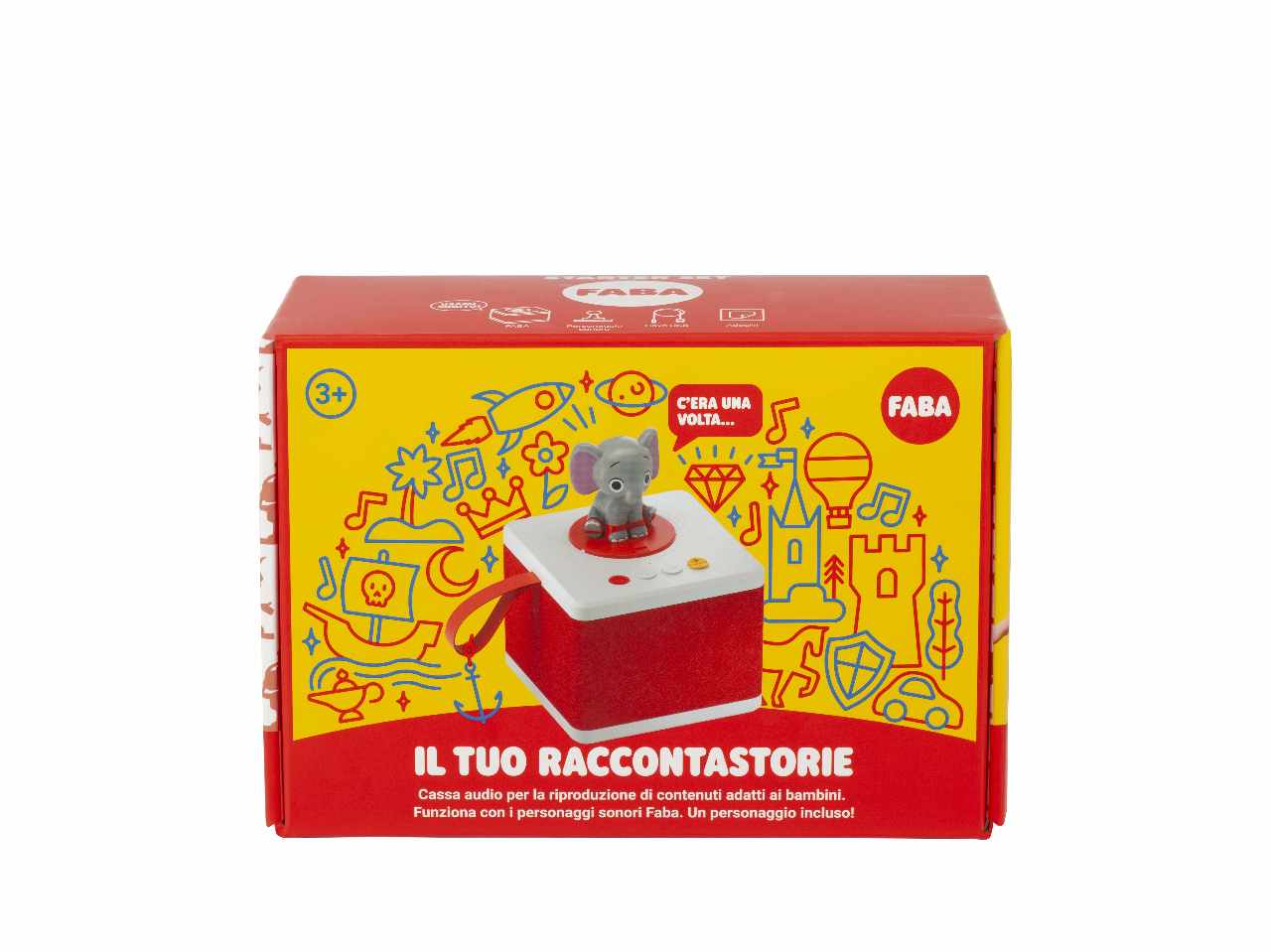 Racconta storie - faba starter set - bianco+ personaggio sonoro ele l'elefante