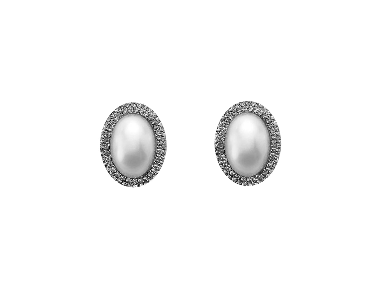 Orecchini a bottone ovale