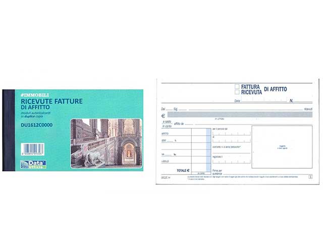 Blocco ricevute fatture di affitto du1612c0000