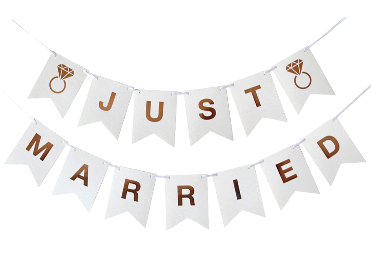Banner in carta just married