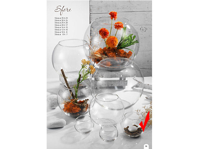 Vetro vaso sfera d.12cm fr20/12