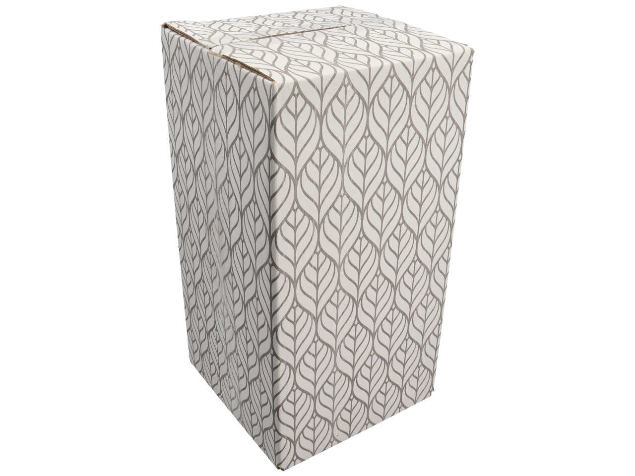 Vaso decorativo moderno in vetro opaco rosa forma cilindrica con decori lucidi, Fidelis Kobe h.37 cm - Franco