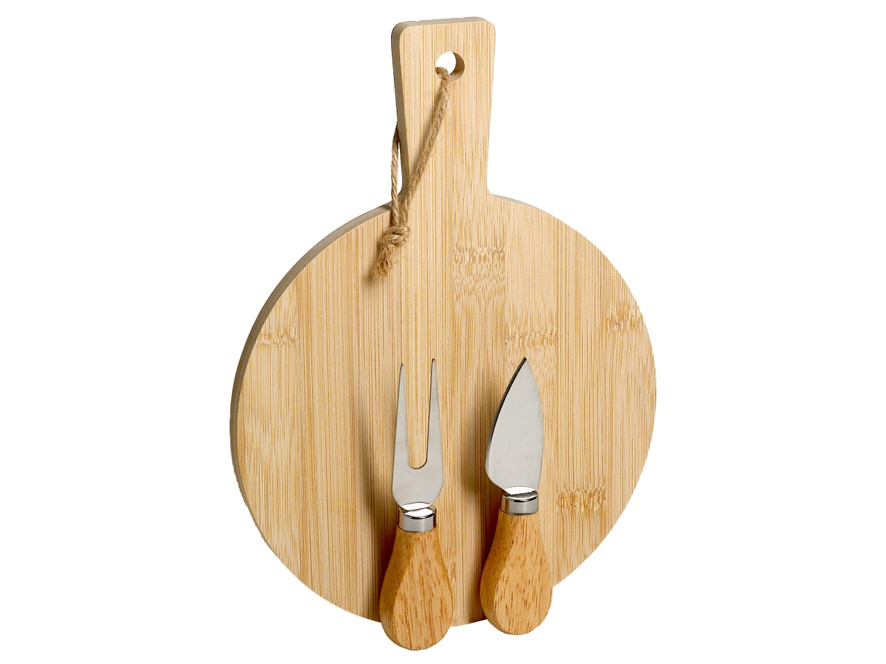 Tagliere bamboo 25x18cm con 2 coltellini