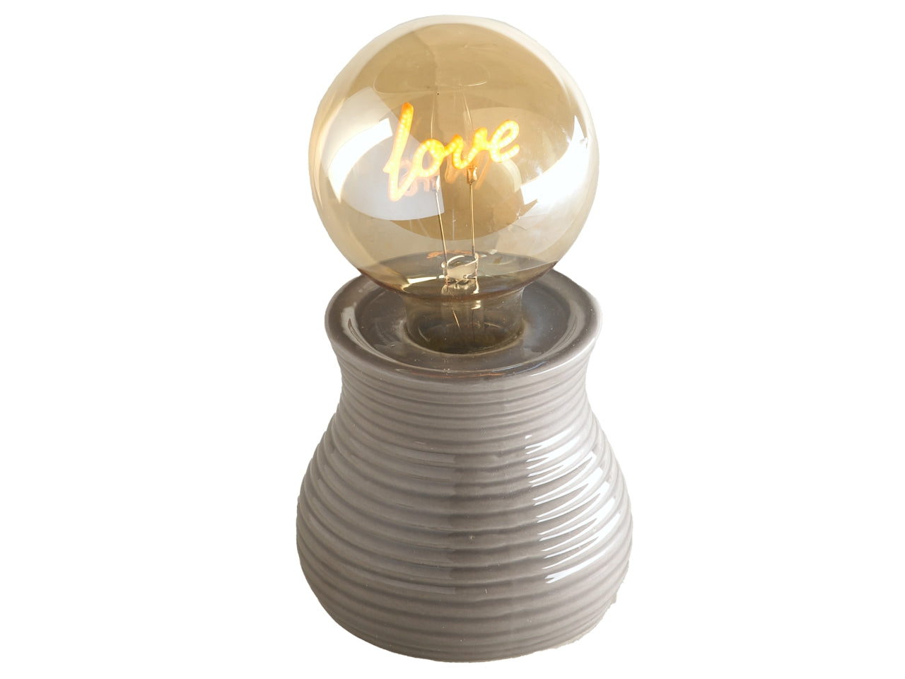 Lampadina ceramica beige love