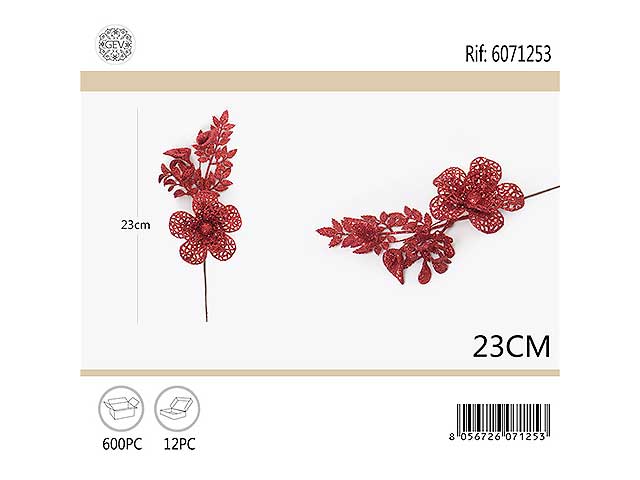 Ramo fiore 23cm rosso