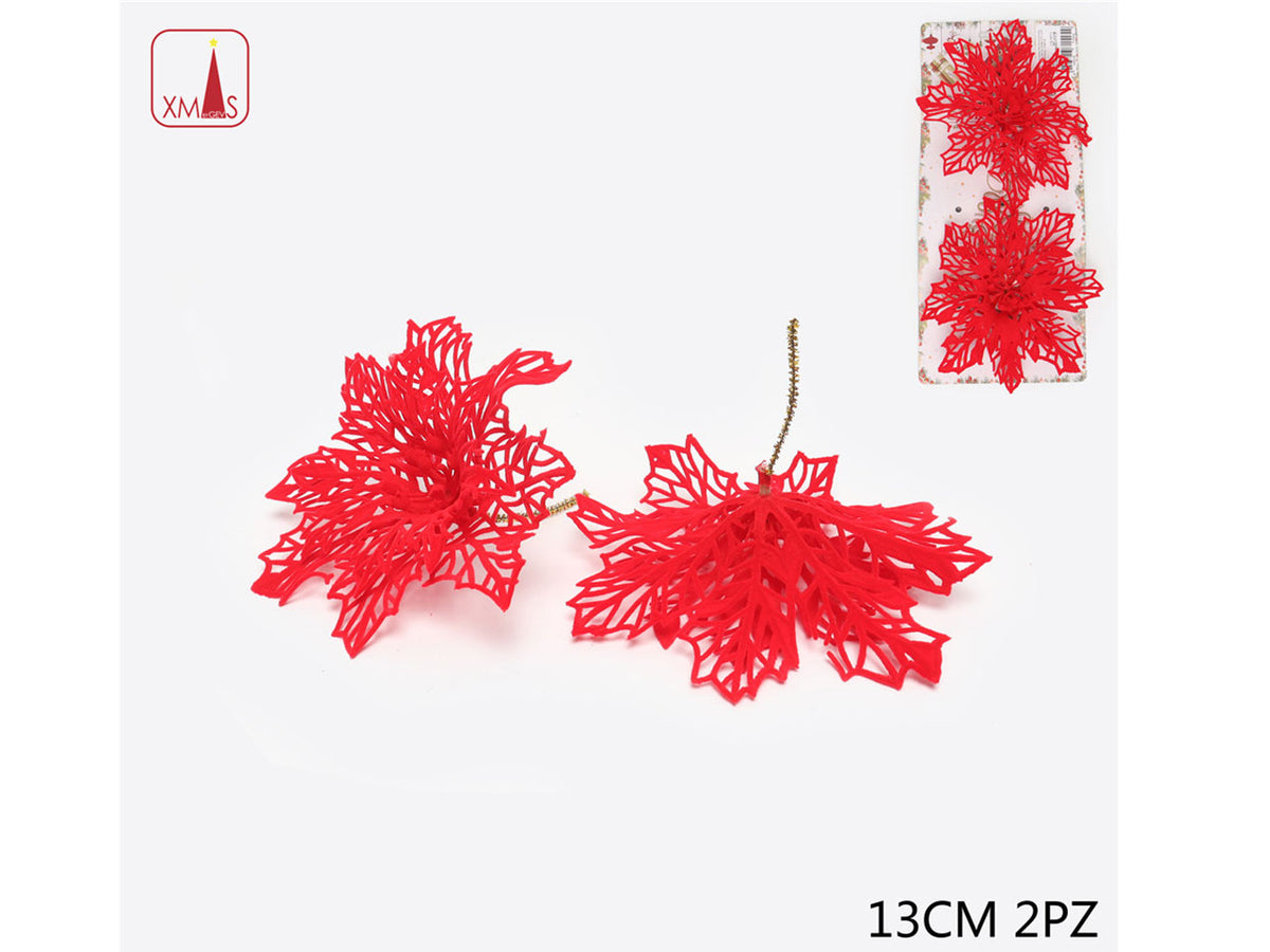 Stella di natale 13cm set da 2 stelle