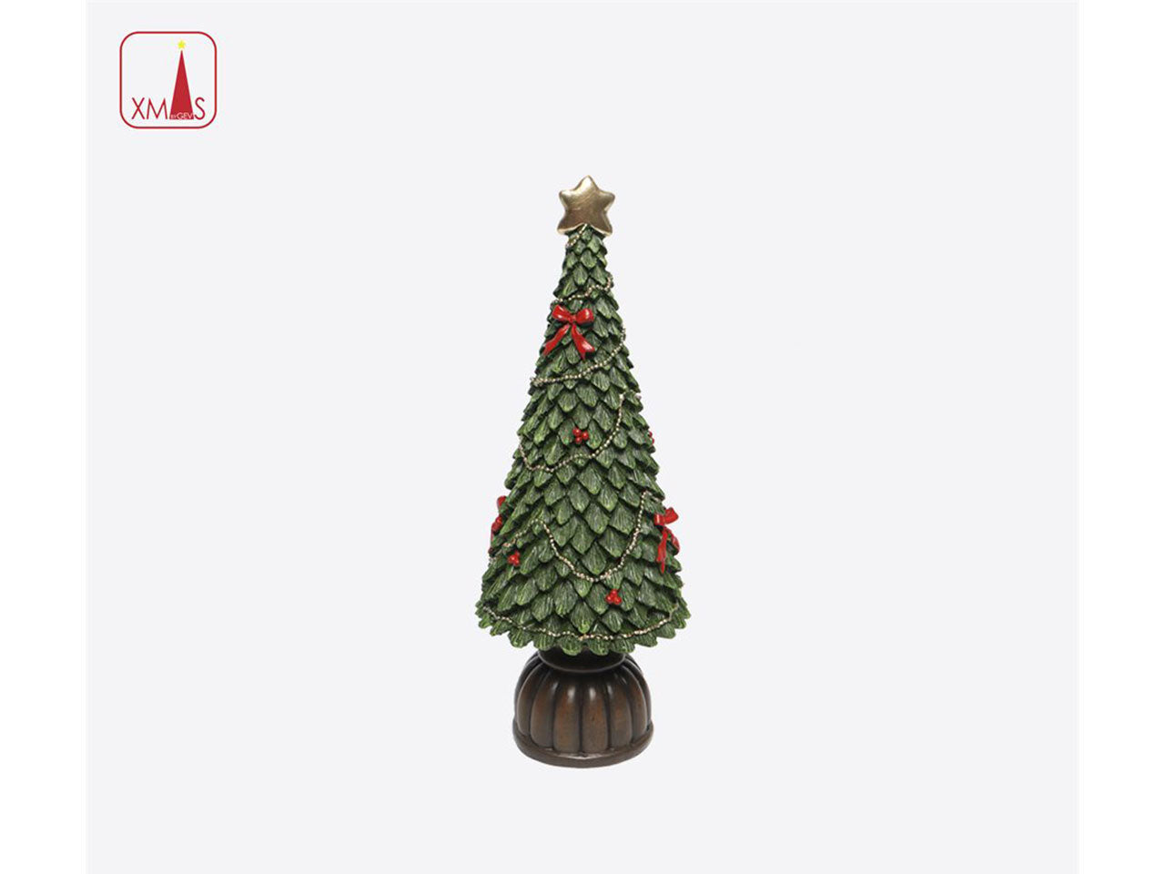 Albero h.26x10cm con fiocchetti