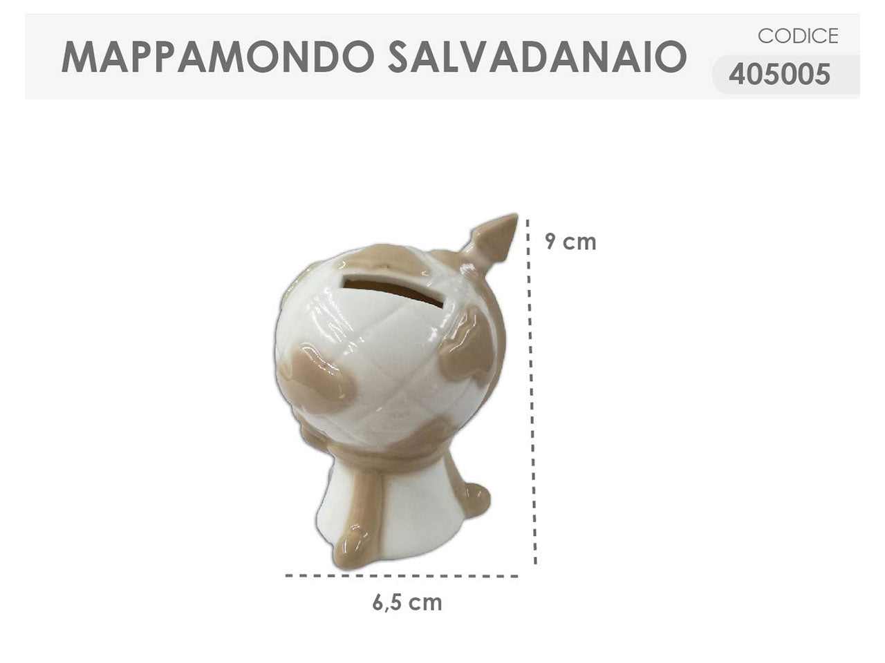 Mappamondo salvadanaio 9cm