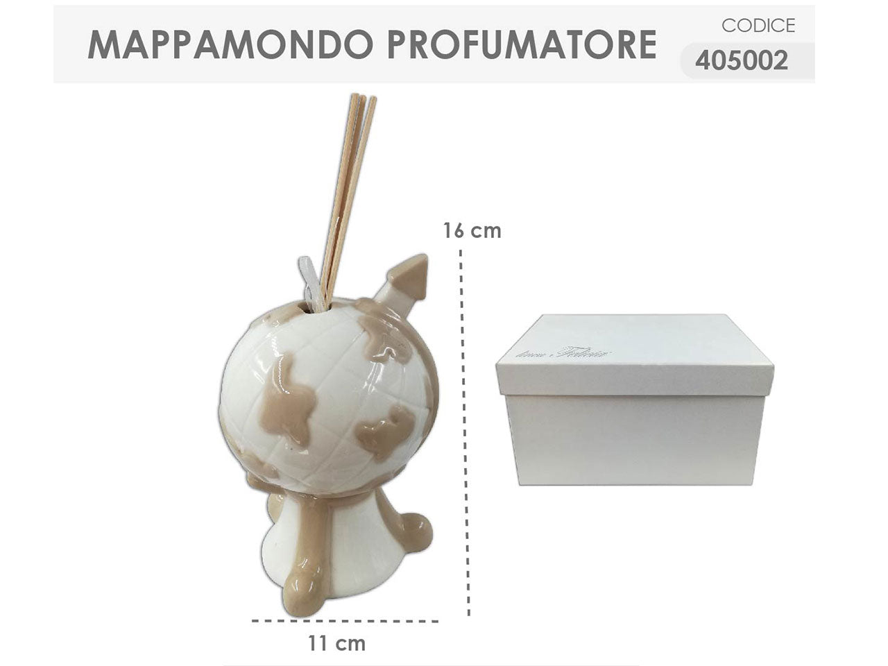Mappamondo profumatore 16cm
