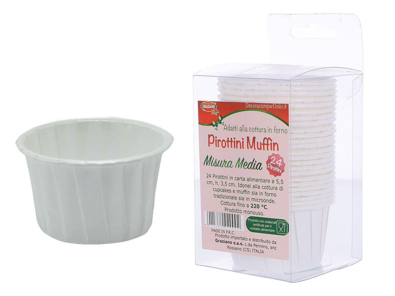 Pirottini muffin 24 pezzi