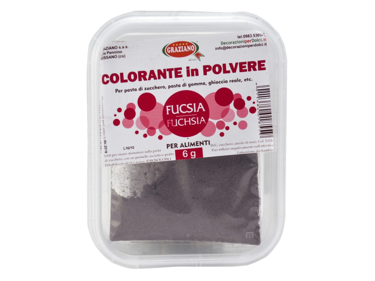 Colorante polvere fucsia 6gr