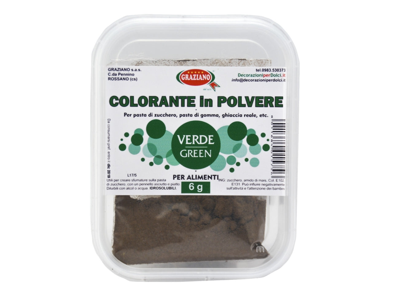 Colorante polvere v.menta 6gr