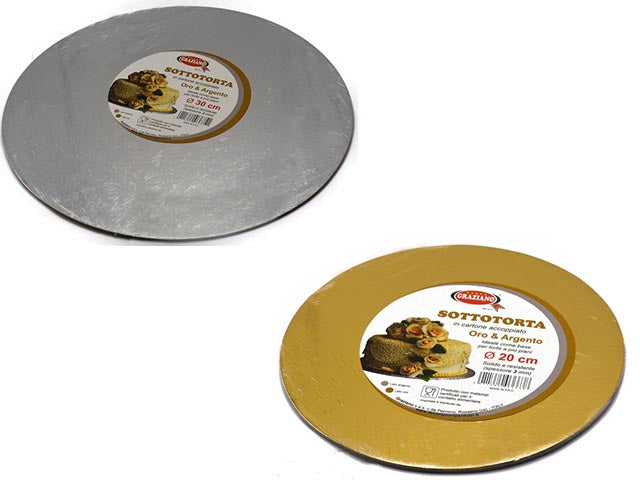Sottotorta oro/argento 26cm