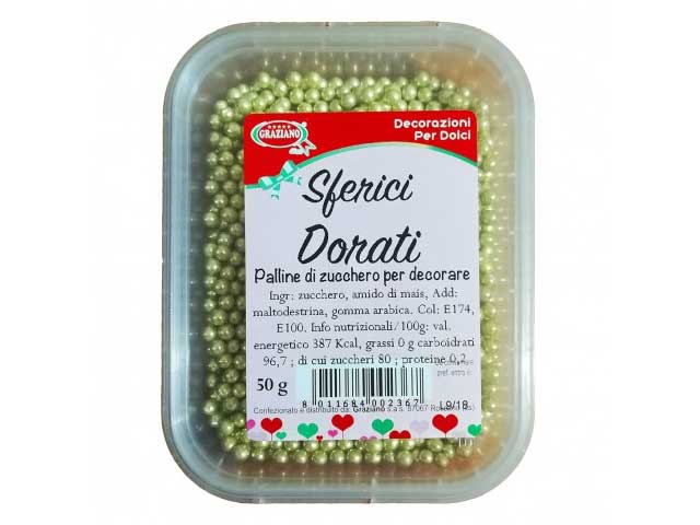 Perle di zucchero dorate 50gr