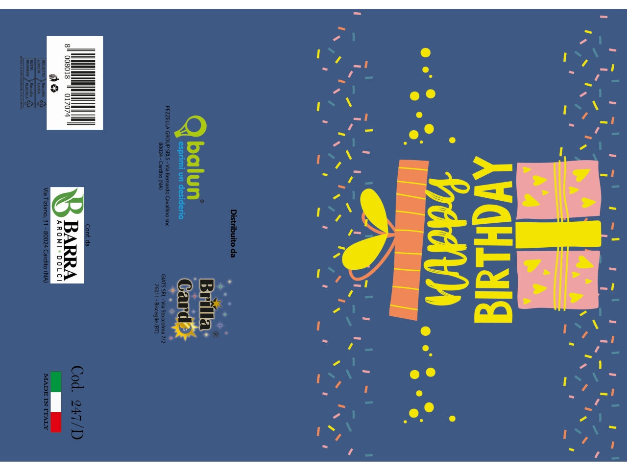 Biglietto auguri laminato 247