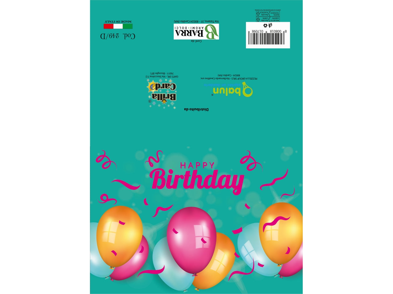 Biglietto auguri laminato 249