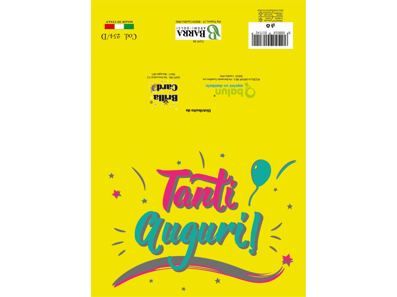 Biglietto auguri laminato 254