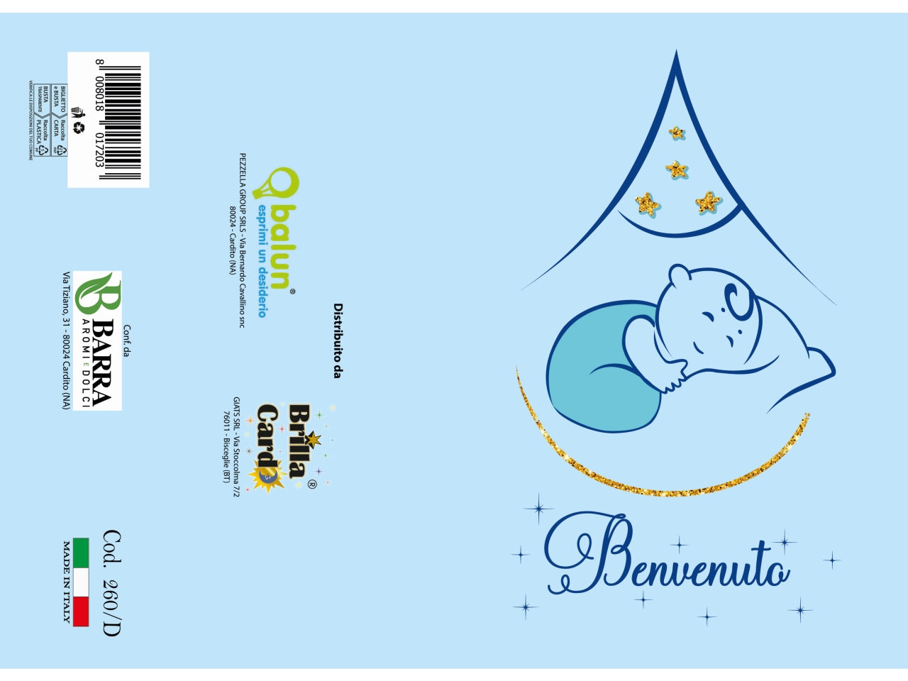 Biglietto auguri laminato 2024 cod. 260 /d