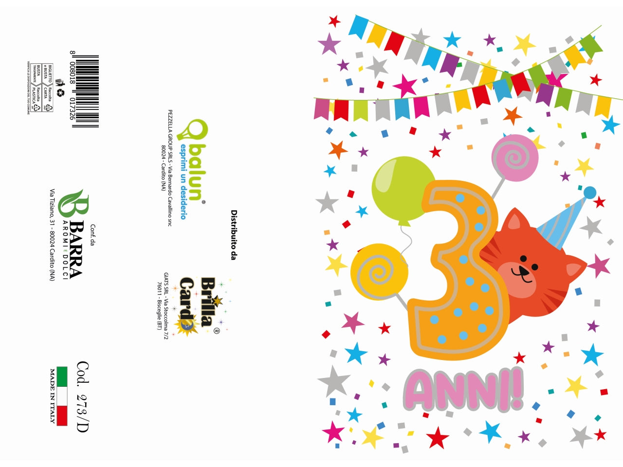 Biglietto auguri laminato 273