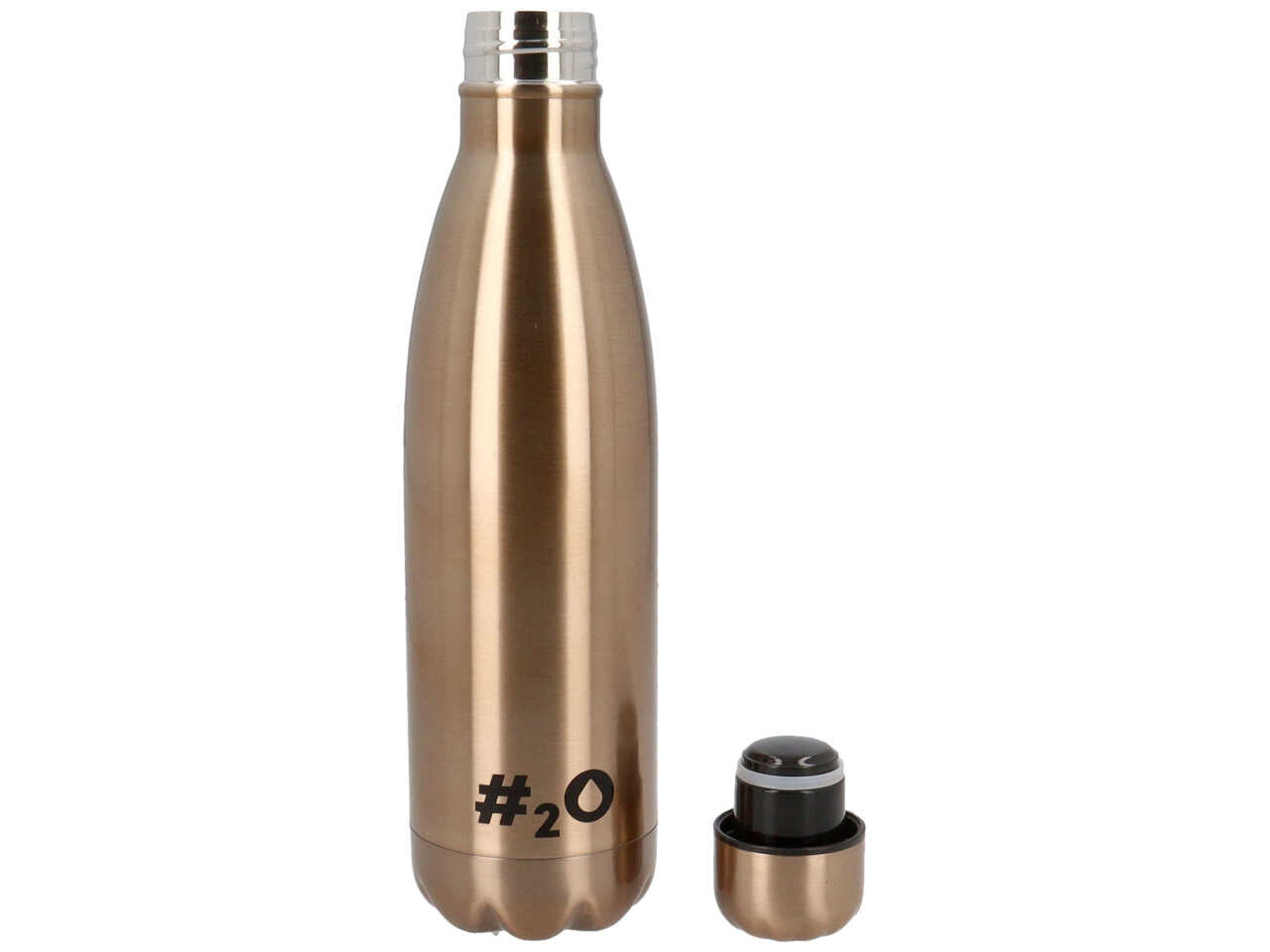 Bottiglia termica da 500ml colore gold con logo gold matt
