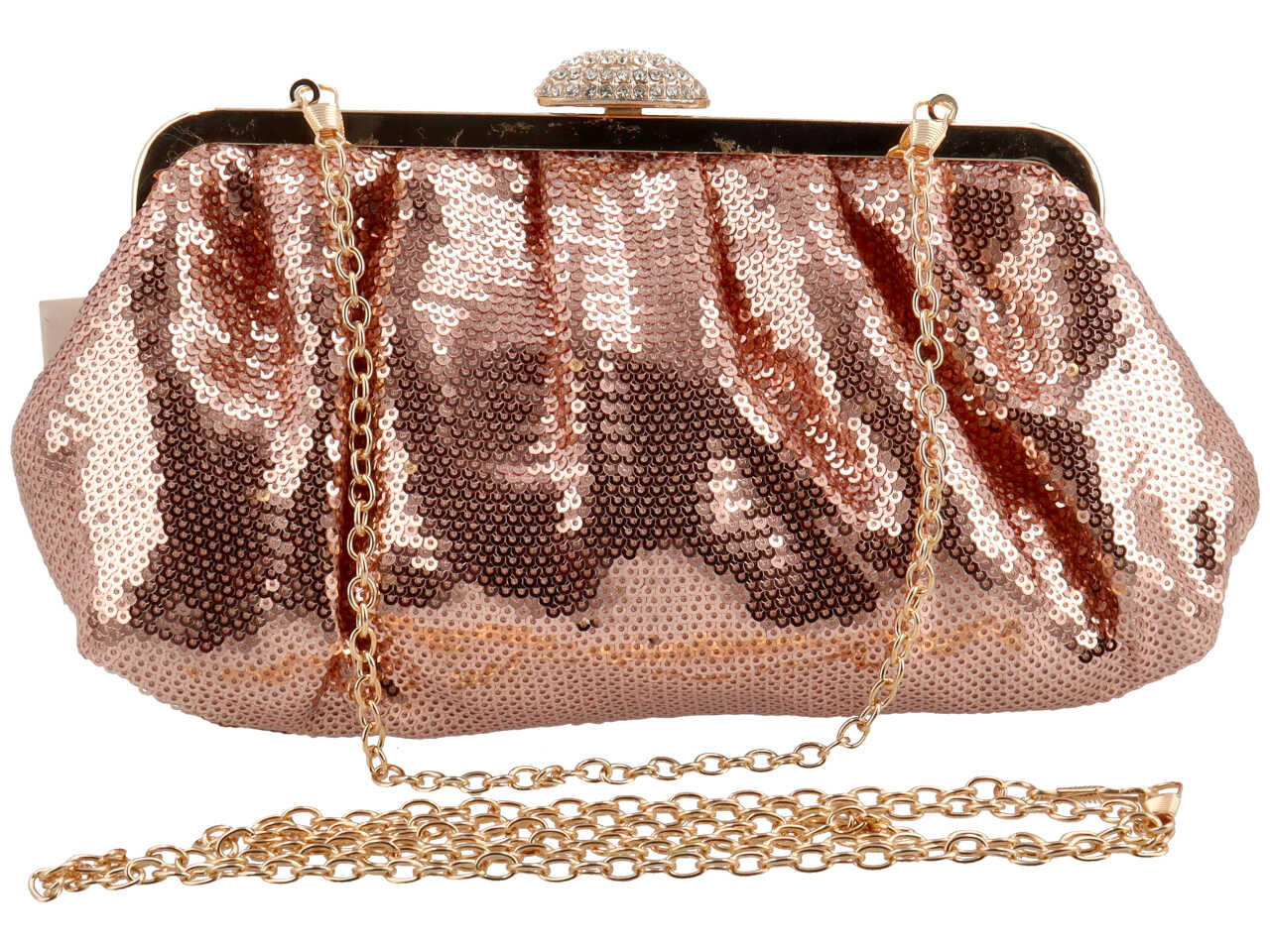 Pochette da sera in tessuto con paillettes - disponibili in vari colori $