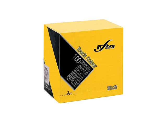 Tovagliolo touch 25x25 100 pezzi giallo i-0265