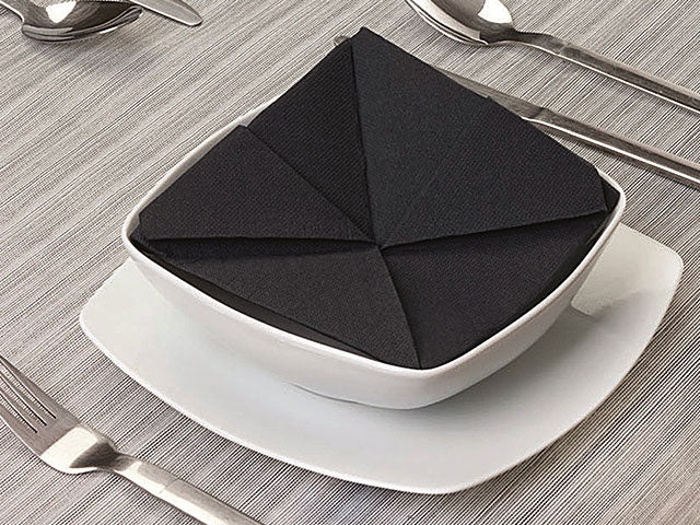 Tovagliolo touch 25x25 100 pezzi nero i-0341