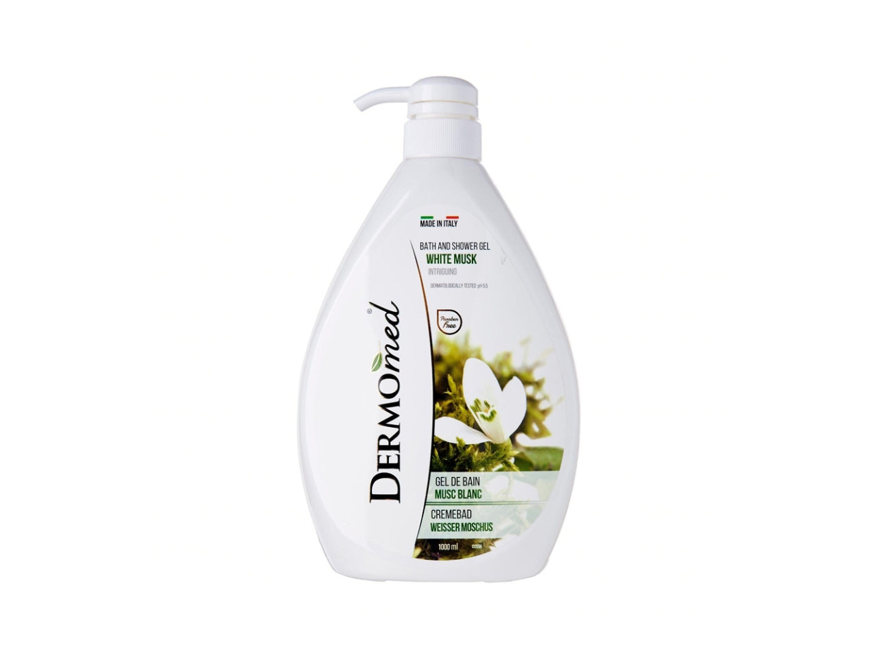Dermomed crema di sapone 1 litro al muschio bianco$