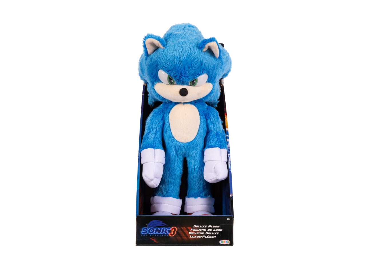 Peluche Deluxe Sonic 3 Movie 33 cm con Sonic, Morbido Peluche per Fan e Collezionisti - EtÃ  Consigliata 4+ | Jakks Pacific