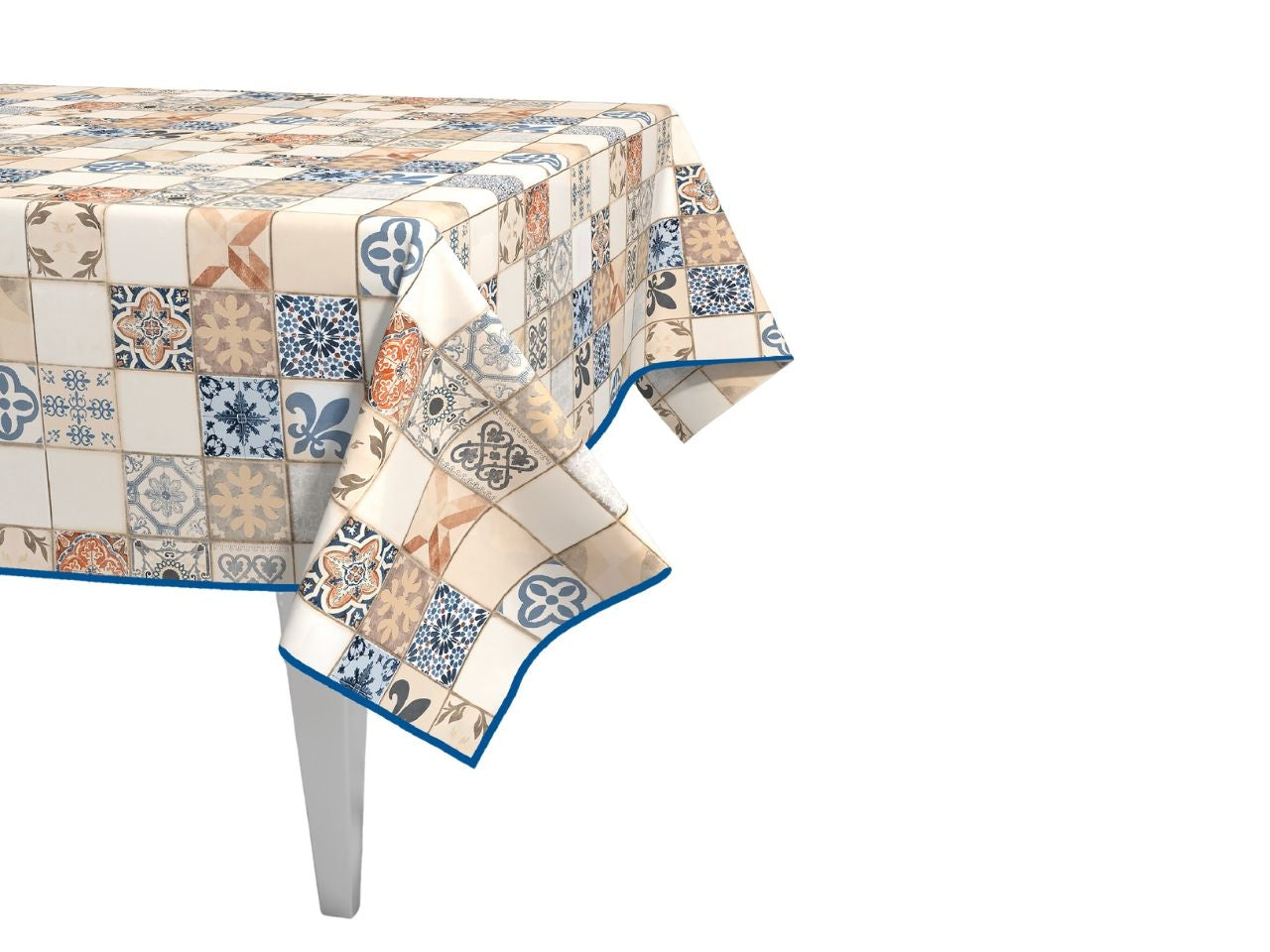 Tovaglia quadrata plastificata colori assortiti in plastica 120x120 cm - Kasalingo