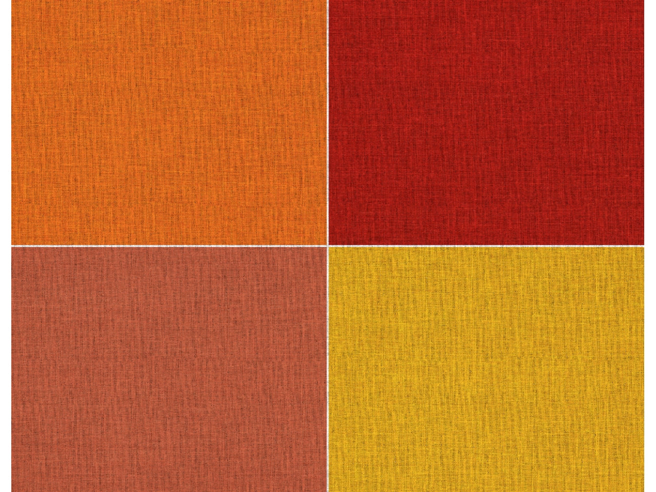 Tovaglietta americana rettangolare in poliestere rosso e arancio contemporaneo 35x50 cm - Cotton & Color