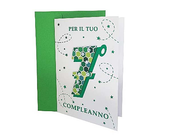 Biglietto auguri buon compleanno per 7 anni