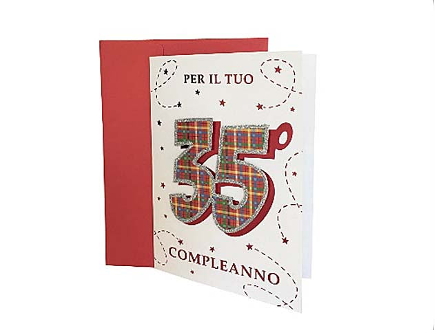 Biglietto auguri buon compleanno per 35 anni