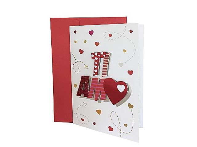 Biglietto con scritta ti amo