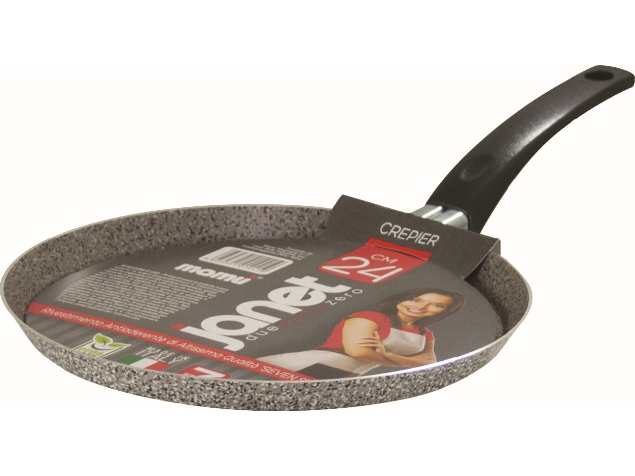 Crepier d.28cm linea janet 2.0 con rivestimento antiaderente e antigraffio