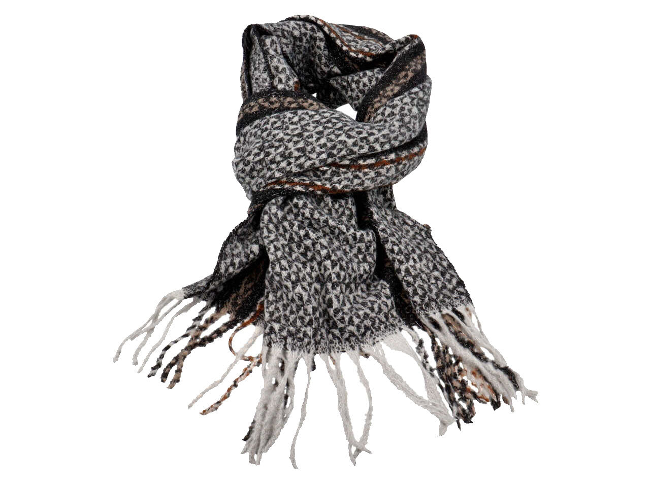 Sciarpa nero ef.s037$