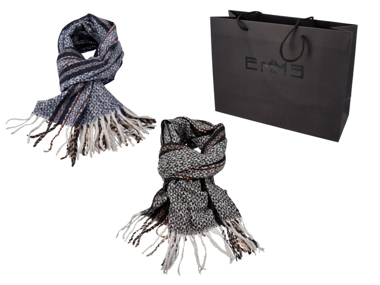 Sciarpa nero ef.s037$