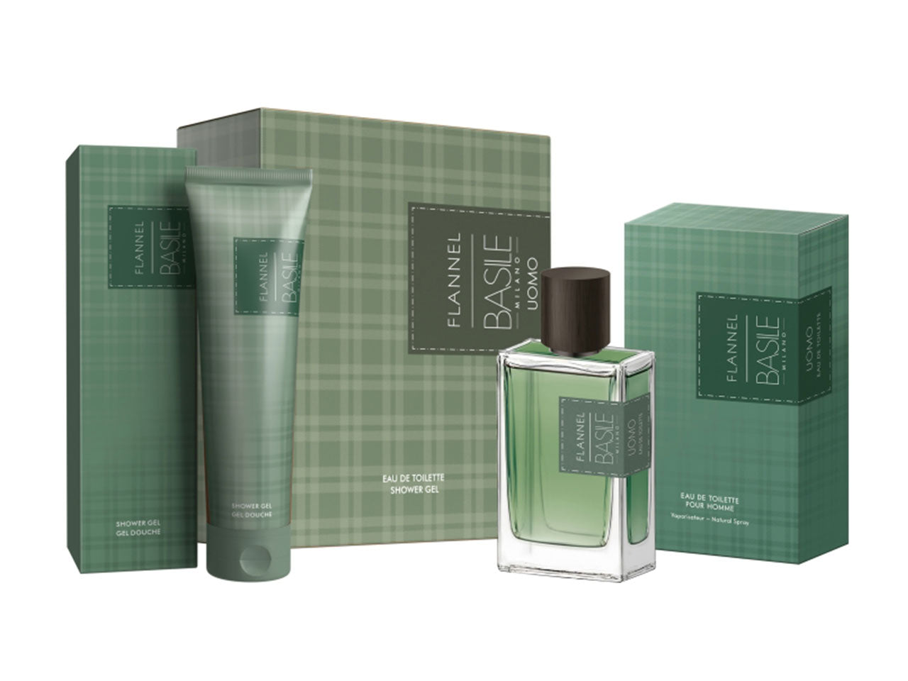 Basile cofanetto flannel 100ml + shower gel 300ml