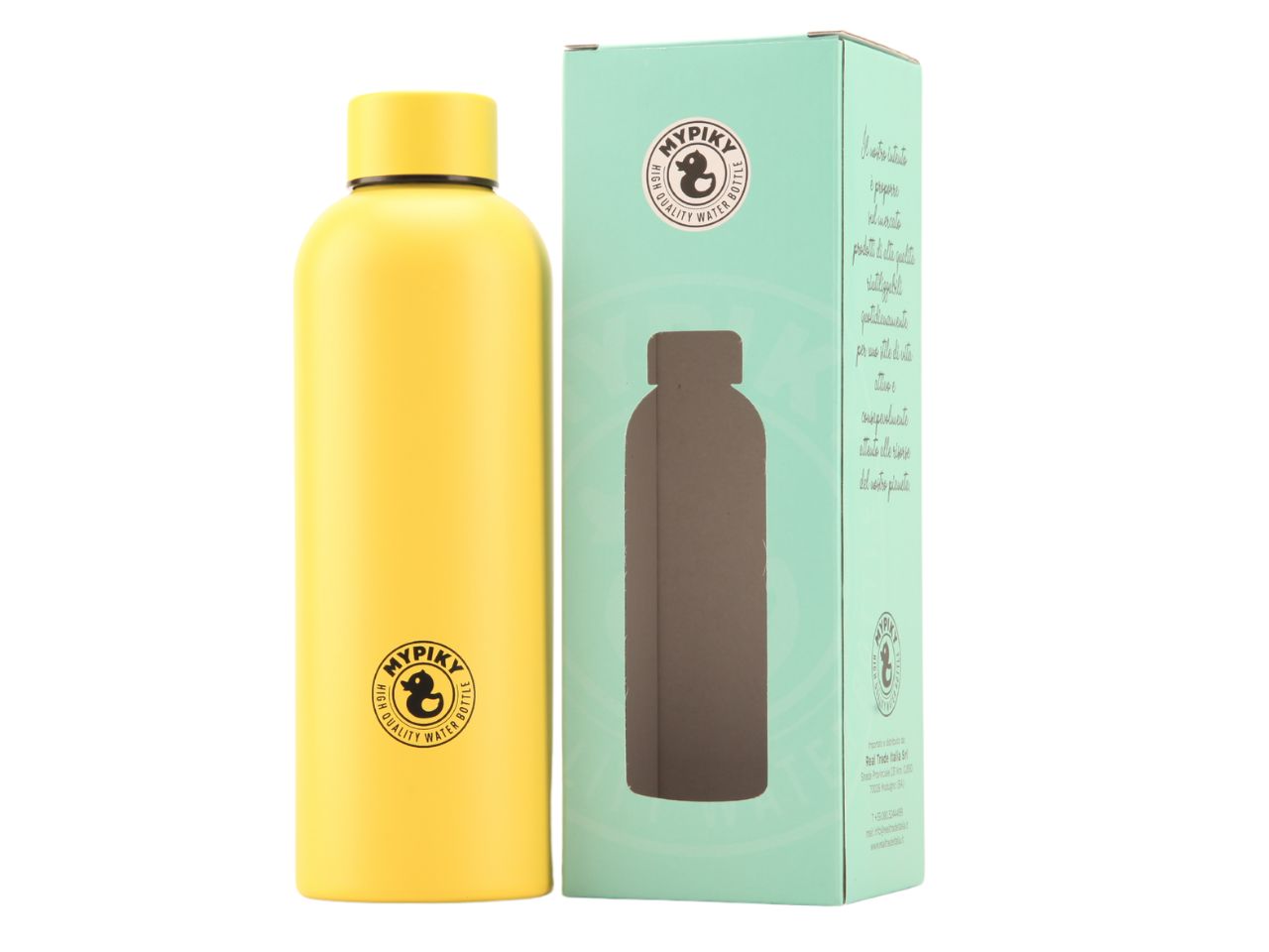 Mypiky borraccia termica young colore giallo con doppia camera da 500ml