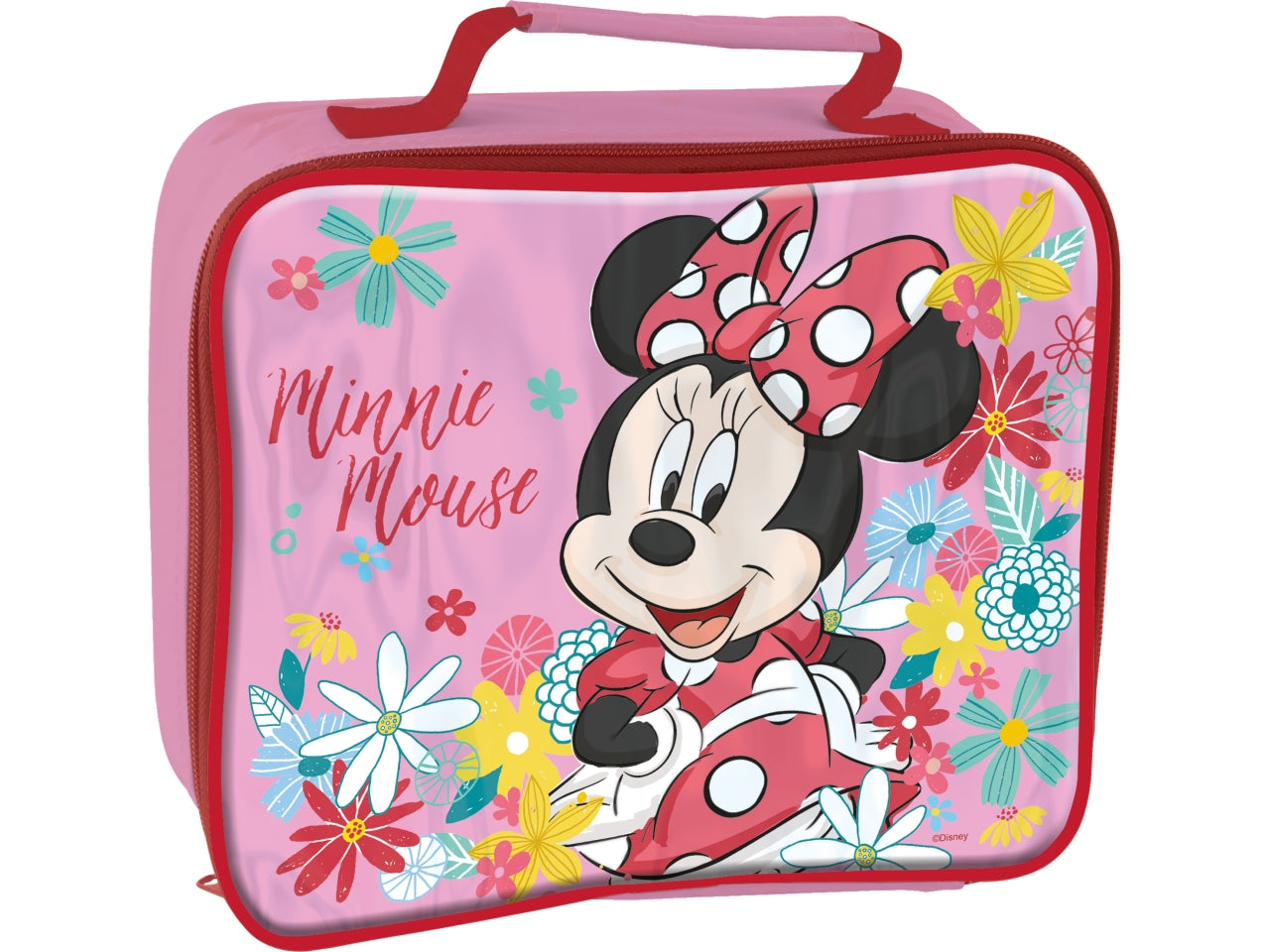 Borsa termica Minnie piccola in tessuto isolante multicolor con maniglia 22x26,5x9 cm - Real Trade Italia