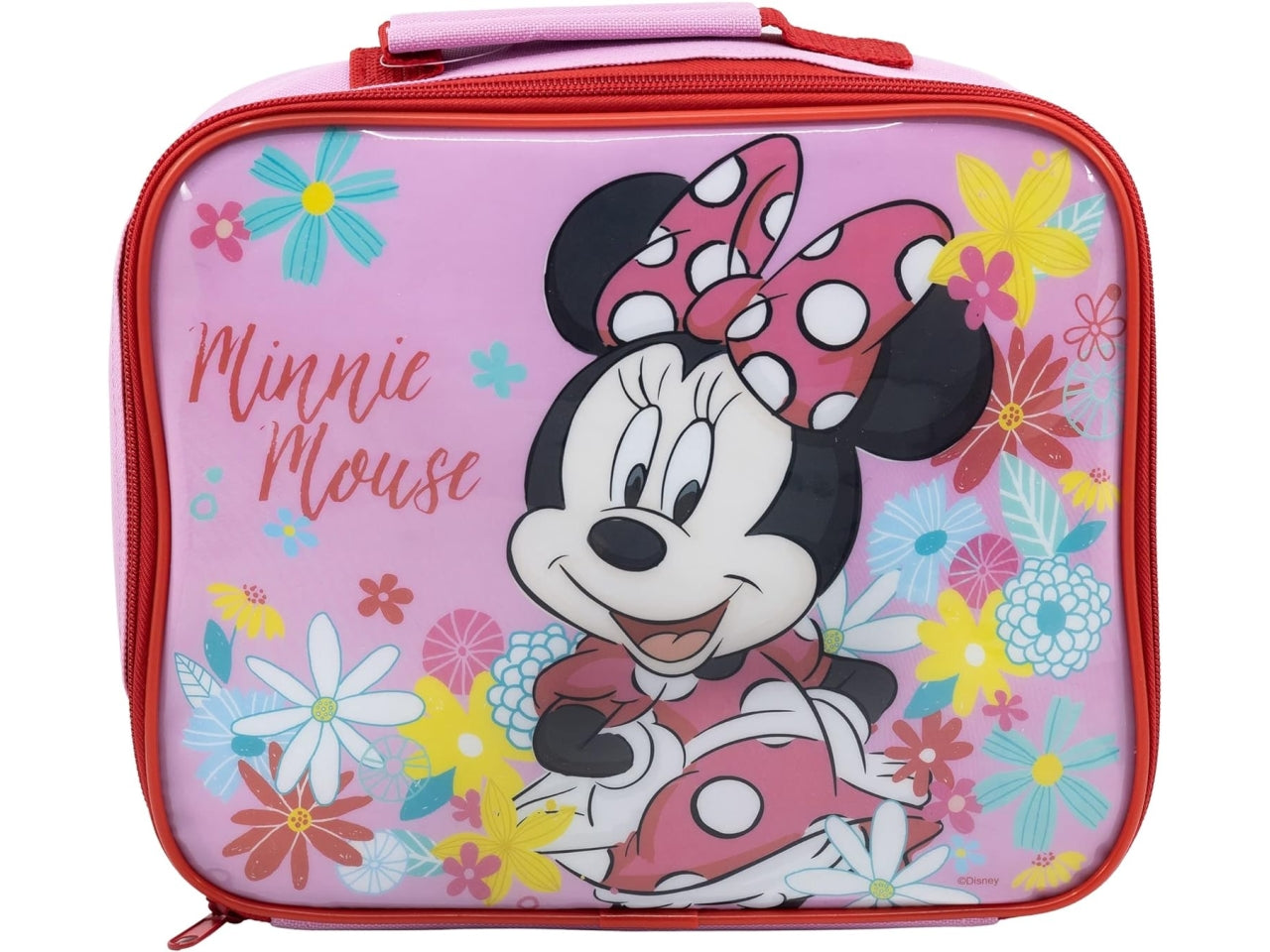 Borsa termica Minnie piccola in tessuto isolante multicolor con maniglia 22x26,5x9 cm - Real Trade Italia