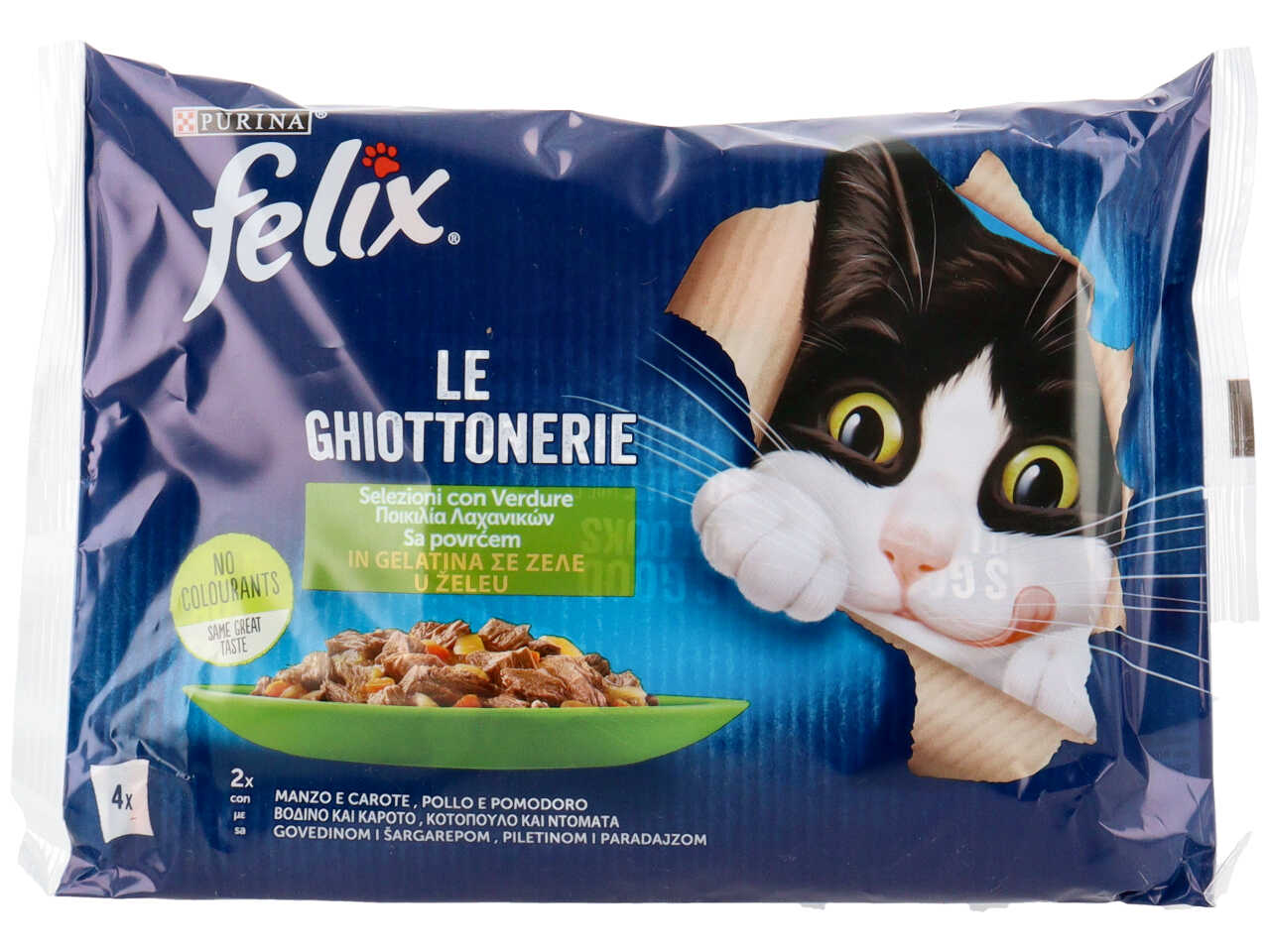 Felix ghiottonerie c/verdure e carne 4x85gr