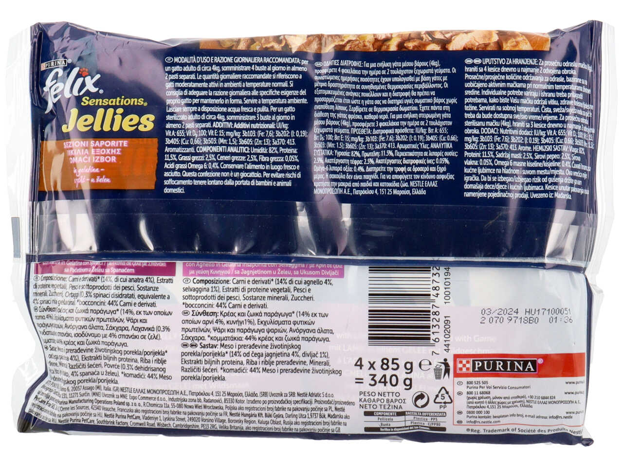 Felix sensatios jellies sporite 4x85gr