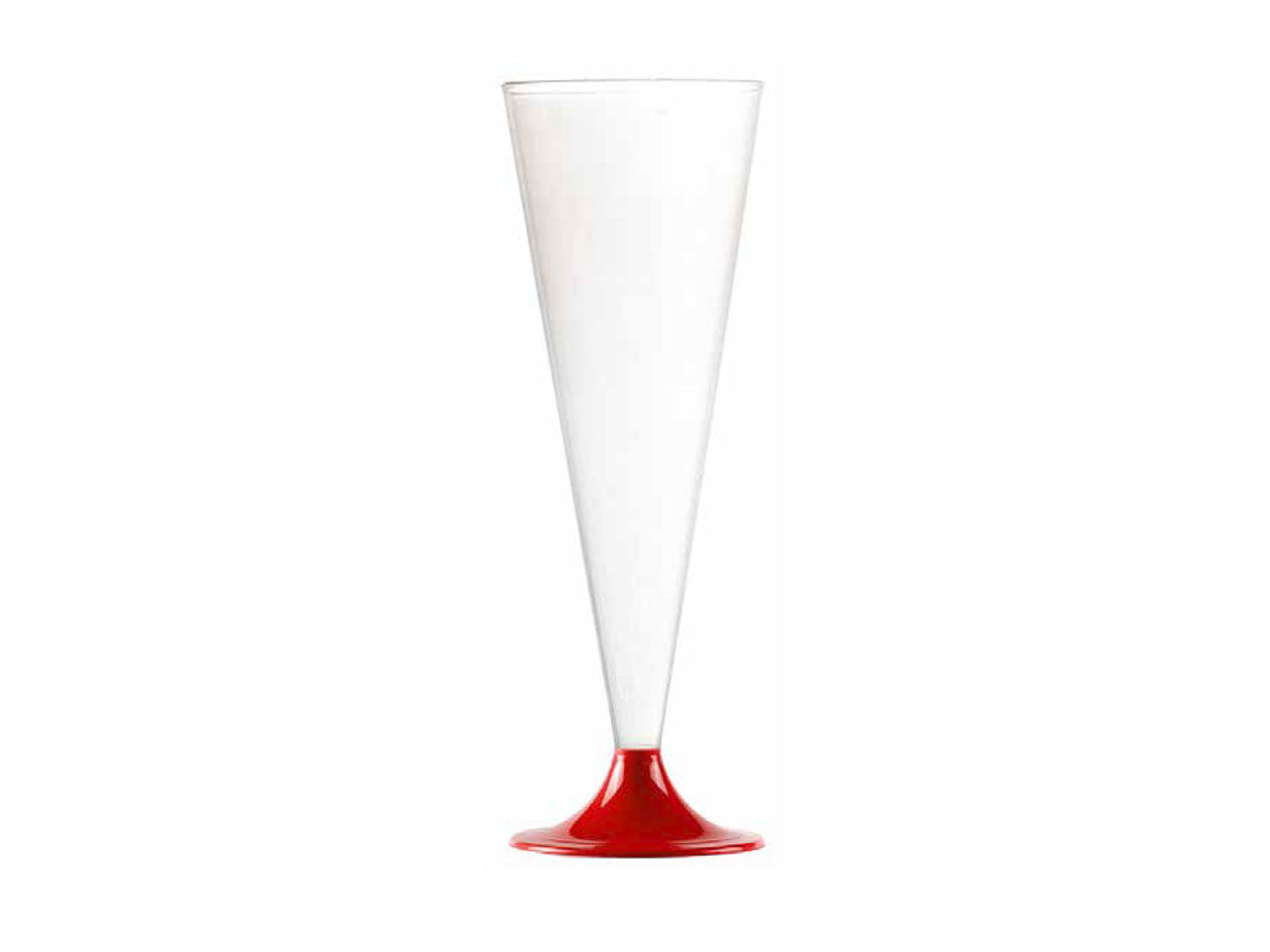 Flute con base rossa - confezione da 6 flute
