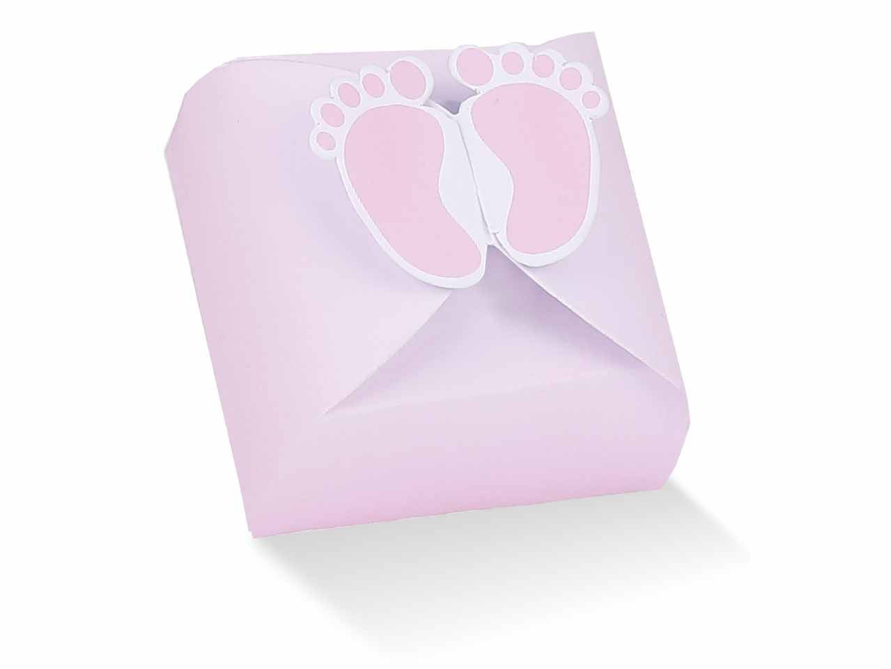 Scatola piedini bimba rosa 10 pezzi 1017000600