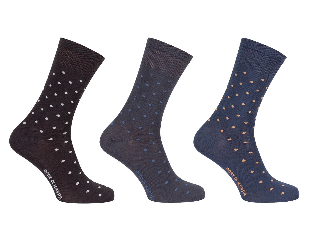 Calza corta da uomo maglia jersey in cotone pois - pack da 1 paio - assortito 43/46